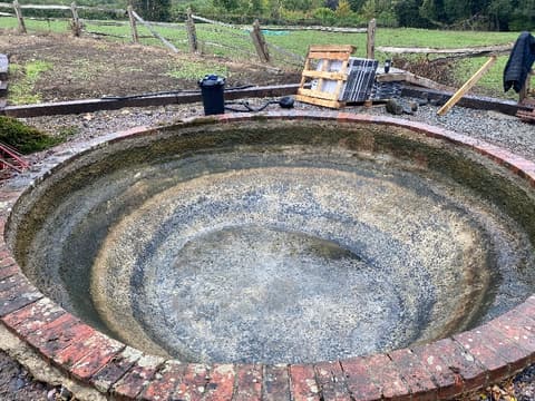 The same Sevenoaks pond drained and cleaned out